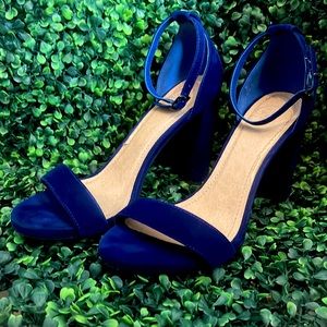 Navi Blue Strap Heels
